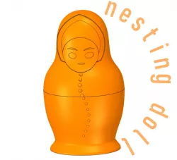 nesting doll Gift Jewelry game playing Box 3D print model CNC