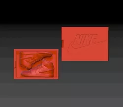 NIKE AIR JORDAN BOX with JORDAN 1 SNEAKERS