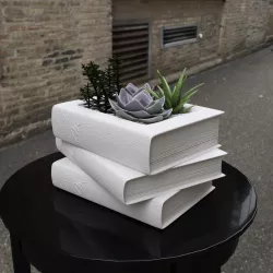 Old Books flower pot planter