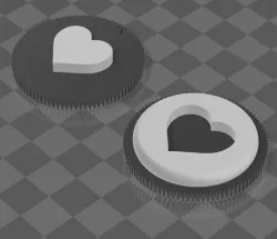 Oreo & Heart Keychain