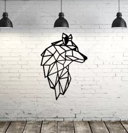 painting / origami wolf