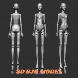 Popovy, bjd doll, 3d bjd doll, bjd doll for 3d printing, bjd doll 3d model