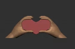 Pot Low Poly Heart