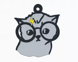Potter Kitty Keychain by JulysNah