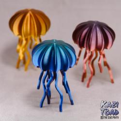 Articulated Jellyfish Super Cute Glow in The Dark 3D Printed Keychain