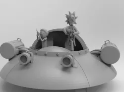 Rick and morty in Spaceship