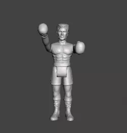 ROCKY IVAN DRAGO 3.75 ARTICULATED VINTAGE STYLE .STL .OBJ