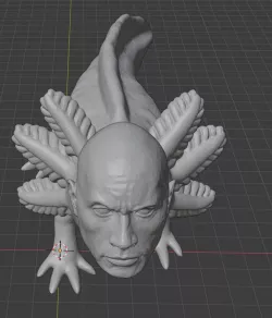 Roxolotl - The Rock + Axolotl