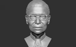 Ruth Bader Ginsburg bust 3D printing ready stl obj formats