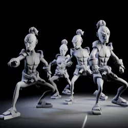 Samurai 4 poses - 3D Print Models