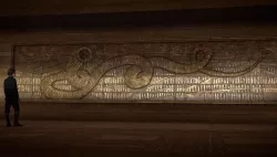 Sandworm Bas Relief Mural from DUNE (2021)
