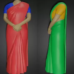 Saree for 3d printed human miniature