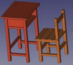 school chair, desk,學校課桌椅