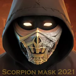 Scorpion mask for face from Mortal Kombat 2021 3D print model