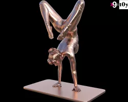 Sculpture Yoga pose - Scorpion Handstand Pose (Vrschikasana)