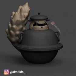 shukaku in a pot 3d models 【 STLFinder