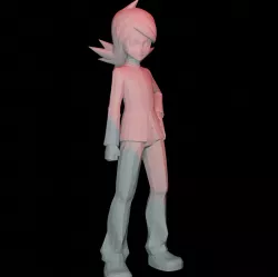 Silver Pokemon Trainer Figure