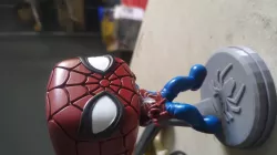 Spiderman Funko Pop Style with Stand and Container Head