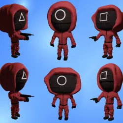 Squid game funko and chibi figures pack (squid game)