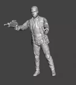 Star Wars - Finn Jakku Figure, .obj .stl