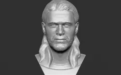 Thor Chris Hemsworth bust for 3D printing