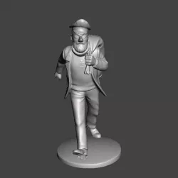 tintin el capitann haddock on the move the 7 crystal balls .stl .obj