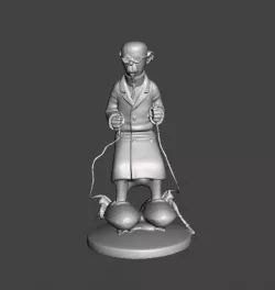 tintin tornasol on roller skates -stock of shock ATERRIZAJE EN LA LUNA .stl .obj