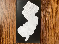 Topographic map of New Jersey