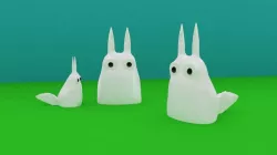 Totoro - White Chibi Totoro