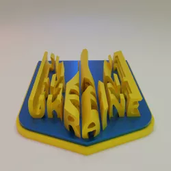 Ukraine 3D Flag
