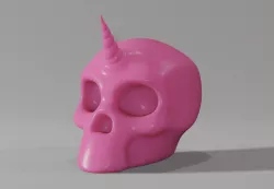 Unicorn Skull