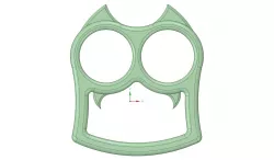 Vampire bat 2 finger brass knuckles