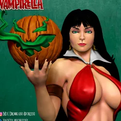 Vampirella 3D PRINT Halloween Bust