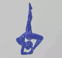 Voronoi Printable Dancer Yoga Art