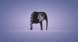 Wall decor elephant folk art