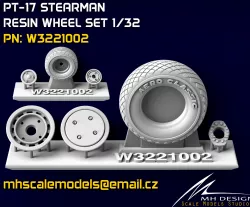 Wheel set for Stearman PT-17 Kaydet ICM 3D model
