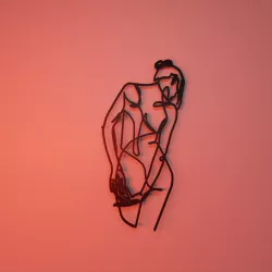 woman silhouette painting