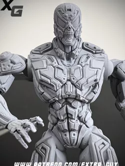 Wrestler "El Metal Monteuma Velasquez-Cortez" 3D Print 187 mm