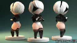 2B - Nier Fanart 3D print model 3D print model