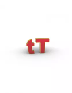 3D print - LETTERS - "t" and "T" - 250mm