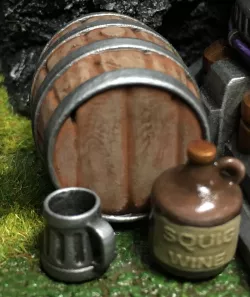 3D Printable Miniature Barrels,Jugs,Bottles, and Mugs