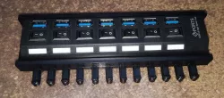 7 port usb hub holder