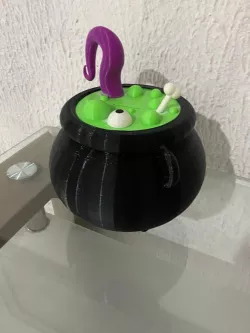 Alcancia in the form of a cauldron