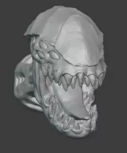 Alien head six eyes