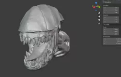 Alien head without eyes