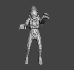 ALIEN XENOMORPH ARTICULATED XENOMORPH 3.75 MOVIE .STL .OBJ