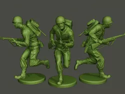 American soldier ww2 run A1