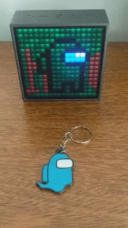 Among Us Ghost keychain