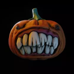 Angry Halloween Pumpkin
