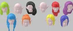 Anime elf heads